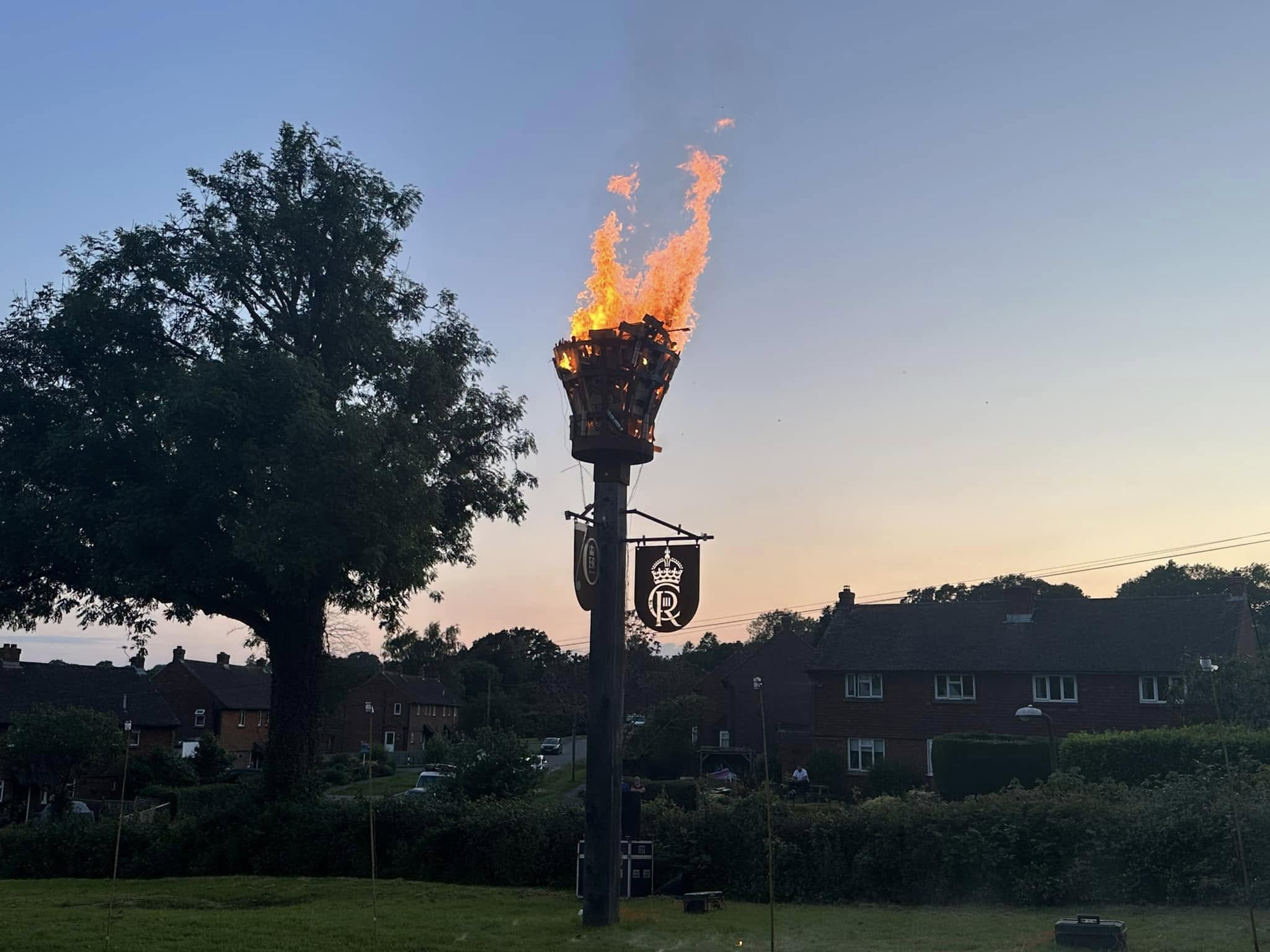 Festive event with bunting